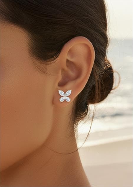 Pear Cut Diamond Drop Earrings